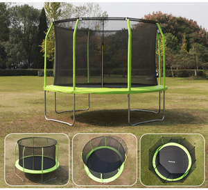 6ft-10ft 12ft 14ft Rebonding <span class=keywords><strong>Trampoline</strong></span> Enfants En Plein Air Pour Portable Basketball Hoop Attachment Avec Enclos Net Facile À Assembler - Product Image 1