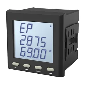 LCD panel mount 3 phase multi functional THD PF RS485 digital energy meter