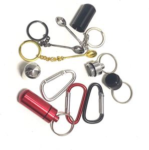 กล่องยาพกพาขนาดเล็ก ทำจากอะลูมิเนียม พร้อมพวงกุญแจ - Product Image 4