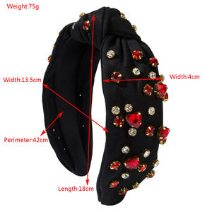 إكسسوارات شعر على الطراز الكوري الجديد في عيد الحب موضة الأظافر الماسية الحب الزجاج دبوس شعر حلو الماس عصابة رأس ماسية - Product Image 2