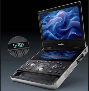 Échographe mobile SonoScape X10/E10 sur chariot, machine à ultrasons noir et blanc avec 3 sondes/système d'échographie vétérinaire - Product Image 2
