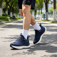 Sneakers décontractées pour hommes noires personnalisées, de haute qualité, semelle résistante à l'usure, confortables, style de marche quotidien