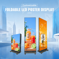 Totem LED Pieghevole Intelligente con WiFi 4G USB per Pubblicità Interna, Display Digitale HD per Eventi