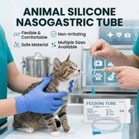 Sonde nasogastrique vétérinaire en silicone de qualité médicale, radiopaque, pour la nutrition entérale des animaux de compagnie