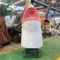 Tête de requin animatronique grandeur nature, animal électrique pour parc à thème