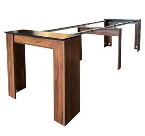 Multifunctional Extendable Modern Scandinavian Solid Wood Living Room Console <b>Table</b> with Storage - Product Image 4