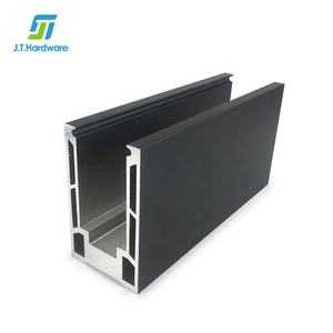 Balaustre di sicurezza in alluminio Hardware alluminio metallo profilo senza cornice morsetto a canale a U ringhiera in vetro - Product Image 4