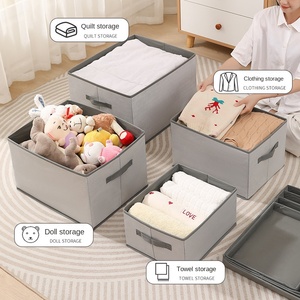 Modern Style Foldable <strong>Wardrobe</strong> Tidy New Rectangular Aluminum Fabric Clothes <strong>Storage</strong> Box Lid Household Articles <strong>Storage</strong> <strong>Solution</strong> - Product Image 4