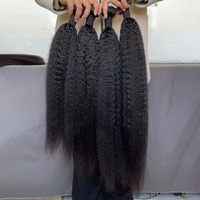 Cheveux vietnamiens bruts non traités, mèches de cheveux raides Yaki, cheveux humains bruts, mèches de cheveux raides crépus, extensions de cheveux