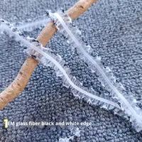 Bande élastique en organza de haute qualité, double face, à volants, de couleur blanche, en mousseline de soie multicolore, faite à la main, pour la décoration de dentelle