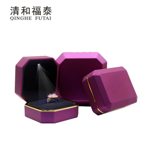 FORTE Luxury Custom Diamond <b>LED</b> <b>Light</b> Jewelry Full Set <b>Box</b> with LedNecklace Earrings Wedding - Product Image 4