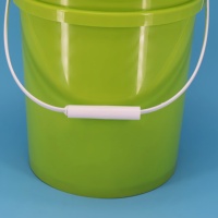 Seau en plastique rond de 3 gallons (12 L) de qualité alimentaire, avec poignées métalliques, logo personnalisable, peinture pour le transport d'eau, vente en gros