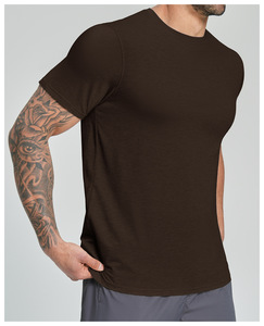 Camisetas YIYI Transpirables, que Absorben la Humedad y son Amigables con la Piel para Hombre, Cuello Redondo, Corte Holgado, Mezcla de Lana Merino y Lyocell, <span class=keywords><strong>Manga</strong></span> <span class=keywords><strong>Corta</strong></span> - Product Image 3