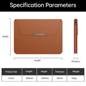 Nueva bolsa de transporte para portátil para <span class=keywords><strong>Macbook</strong></span> Pro 14 "<span class=keywords><strong>Air</strong></span> 15" A2941 M2 funda para portátil 3 en 1 alfombrilla de ratón soporte plegable bolsas de cuero PU - Product Image 2