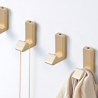 Crochets en alliage de zinc HJY, à fixer au mur, pour vêtements et chapeaux, porte de placard de cuisine, crochets pour salle de bain et armoire - ZX088