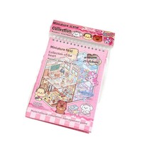 Livre de collection de scènes miniatures, style influenceur, jouet de simulation d'ouverture de boutique amusant, autocollants de paysage en plastique sans découpe, spirale rose