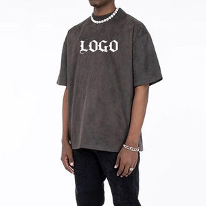 Koszulki-Camiseta de algodón para hombre, ropa de tendencia de lujo, guapo, venta al por mayor, gruesa, 2023 - Product Image 2