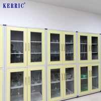 Lemari Penyimpanan Peralatan Laboratorium Pintu Depan Kaca Baja Logam / Lemari Penyimpanan Laboratorium Tahan Api