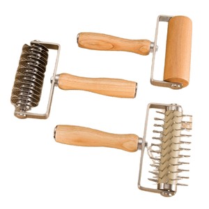 Rullo Tagliapasta in Acciaio Inox con Manico in Legno <span class=keywords><strong>per</strong></span> Torte, Pizza, Pane, Beef Wellington e Impasti - Product Image 5