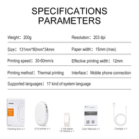 Nouvelle Arrivée Portable Couleur Mobile Mini Imprimantes D'étiquettes Thermiques