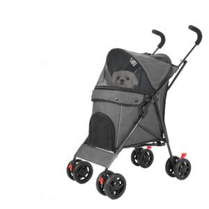 عربة سفر محمولة رخيصة للبيع بالجملة من المصنع عجلات دوارة أمامية عربة نقل للحيوانات الأليفة للكلاب والقطط الصغيرة والجرو - Product Image 4