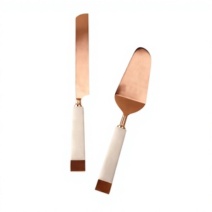 Amson Brass Best Quality Stainless Steel Eco-Friendly Cutlery Set Rose Gold <b>Cake</b> <b>Server</b> Dishwasher Safe for Birthday Parties - Product Image 1
