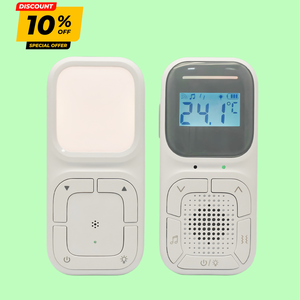 Monitor de Bebé con Audio de Larga Distancia (300m), Activación por Sonido, Pantalla de Temperatura Ambiente, Canciones de Cuna y Alerta Vibratoria para Recién Nacidos, con Logotipo Personalizado - Product Image 1