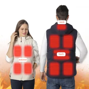 IN STOCK Men Women Couple Intelligent Heating Vest USB Charged Fishing Hiking 11 Zone Heated Waistcoat