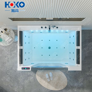 Weiße Acryl Hydromassage-<span class=keywords><strong>Whirlpool</strong></span>-Badewanne mit Luftmassage für Hotel-Badezimmer-Suiten für 4 Personen Badewannen & Whirlpools - Product Image 2