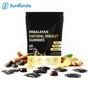 Gommose <span class=keywords><strong>Naturali</strong></span> di Shilajit dell'Himalaya 60 Pezzi 180g Integratore Alimentare con Gokshrua Muesli Nero Ashwagandha 85+ Minerali Traccia - Product Image 1