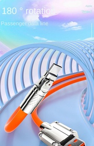 <span class=keywords><strong>Cable</strong></span> de Carga de Silicona Líquida de Fábrica, <span class=keywords><strong>Cable</strong></span> de Datos para Auriculares Tipo-C con Rotación de 180 Grados y Blindaje Trenzado, Apto para Apple/Android - Product Image 5