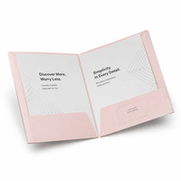 Vente en gros de dossiers de présentation de documents en papier imprimé sur mesure format A4 avec poche pour entreprise, bureau, école