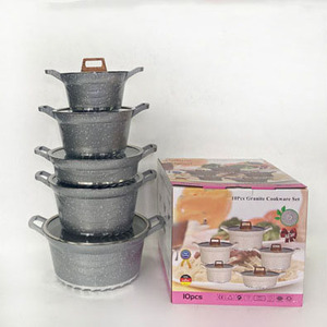 Juegos de Utensilios de Cocina de Granito de Alta Calidad, Ollas y Sartenes Antiadherentes de Mármol y Aluminio, Juego de Utensilios de Cocina al por Mayor - Product Image 4