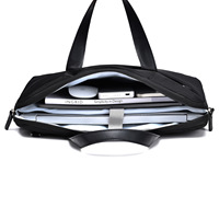 Bolso de Mano para Computadora Portátil, Ligero, Resistente a Impactos, con Capa de Airbag, Gran Capacidad, Impermeable, Tipo Maletín, con Correa para Hombro