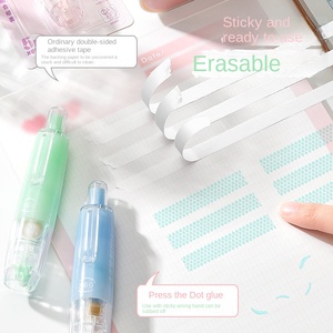 Rodillo de cinta adhesiva de alta viscosidad, cinturón de corrección adhesiva de doble cara, barras de pegamento Manual de puntos fuertes para niños y estudiantes - Product Image 2