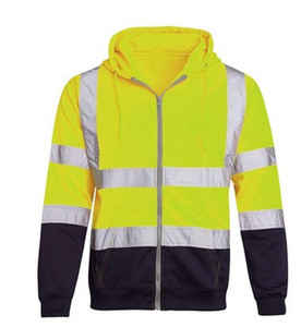 Bán Sỉ Áo Len Lông Cừu Đồ Bảo Hộ Lao Động Sọc Phản Quang An Toàn Tầm Nhìn Cho Nam Áo Hoodie Tùy Chỉnh Áo Nỉ Có Khóa Kéo Cho Nam - Product Image 1