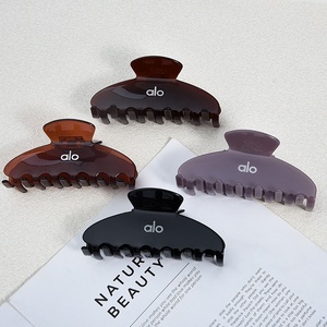 <span class=keywords><strong>Pince</strong></span> à cheveux personnalisée en acétate faite à la main pour femme, pour <span class=keywords><strong>chignon</strong></span> - Couleur unie, passe-partout - Product Image 5