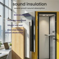 Flexspace Nouveau mobilier de bureau OEM Mini cabine téléphonique insonorisée pour studio acoustique musical, pod de réunion, espace privé
