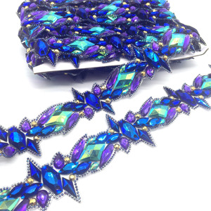 Nuevo Estilo de Adorno de Diamantes de Imitación Termoadhesivos Morado Azul AB para el Carnaval de <span class=keywords><strong>Granada</strong></span> 2025 para Prendas, Zapatos y Bolsos - Product Image 3