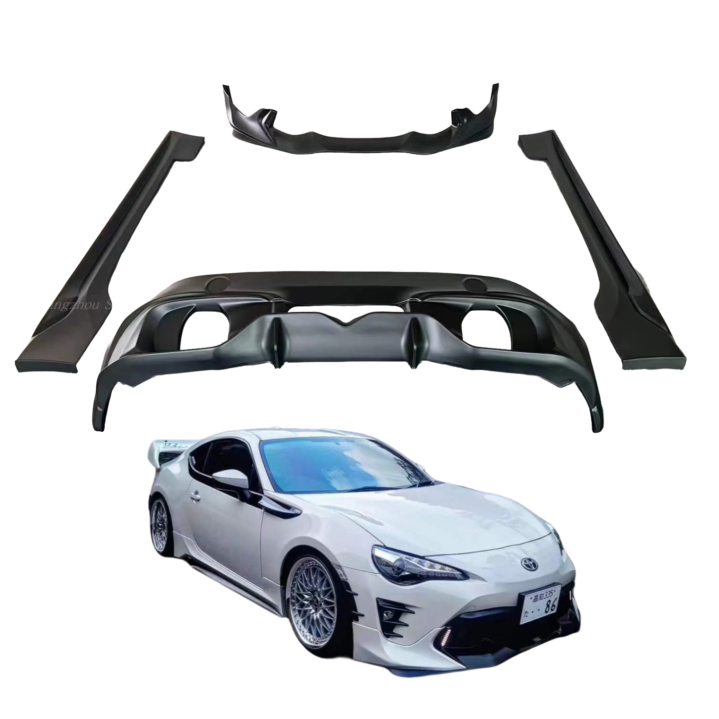 Body Kit for Toyota GT86 17-19 Upgrade TRD Style Auto Parts Front Lip Side Skirt Rear Diffuser Tuning Exterior Accessories ABS