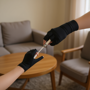 Guantes de rehabilitación con soporte para muñeca, estilo negro, operación manual, para uso terapéutico - Product Image 2