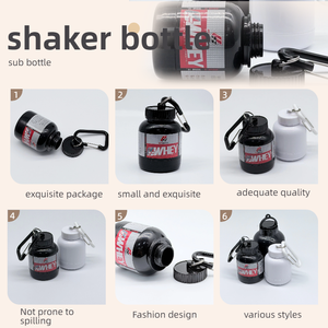 Sans BPA Logo personnalisé Étiquette autocollante Conteneur de protéines portable Supplément Entonnoir de poudre de protéines avec porte-clés - Product Image 6