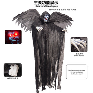 Halloween aile diable ange <span class=keywords><strong>Vampire</strong></span> squelette suspendu fantôme décoration lumineuse terreur atmosphère pendentif décoratif - Product Image 4
