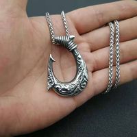 Collier pendentif hameçon hawaïen Maori Tribal Maui hameçon pendentif hameçon hawaïen