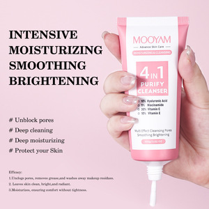 <span class=keywords><strong>Nettoyant</strong></span> pour le <span class=keywords><strong>visage</strong></span> 4 en 1 à l'acide hyaluronique Niacinamide VC VE Beauty Pore Clean Oil Control Firming Face Cleanser - Product Image 6