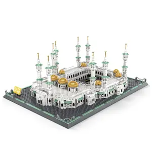 Wange 2291pcs Tijolos Grande Mesquita de Meca Building Block Set Famoso Building Architecture Landmark Building Block Set Novo ABS