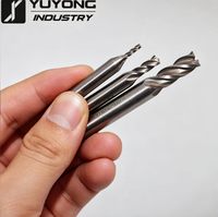 Lot de 10 fraises HSS à 4 cannelures, 2-12 mm, avec queue droite, pour défonceuse, outils CNC pour le bois et le métal