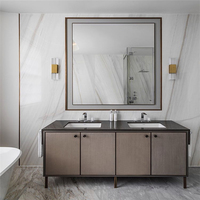 2020 Hangzhou usine fournissant moderne conçoit PVC armoire de toilette avec miroir LED pour la vente en gros