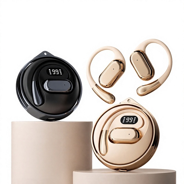 New AI Smart Translation for Earbuds Open Ear Wireless Sports Headphones IPX-8 Waterproof Digital Display OEM ODM