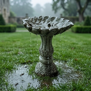 Ornement de bain d'<span class=keywords><strong>oiseaux</strong></span> vintage en résine sculptée à la main, couleur personnalisée, style Art Déco, pour jardin extérieur, pelouse, cour arrière, décoration d'<span class=keywords><strong>oiseaux</strong></span> - Product Image 1
